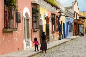Cobblestone Streets of Antigua, Guatemala