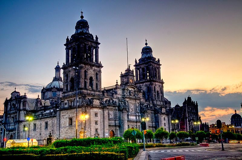 Mexico City has hundreds of historic buildings including the Cathedral on the Zócalo